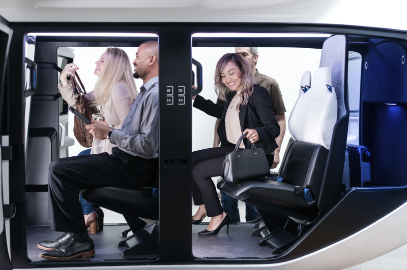 Uber空中計程車能夠讓四人乘坐。圖：Uber提供