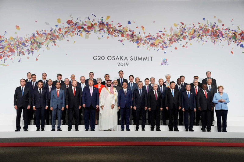 Ｇ20峰會在日本大阪舉辦，與會的各國領袖齊聚一堂。   圖：達志影像/路透社