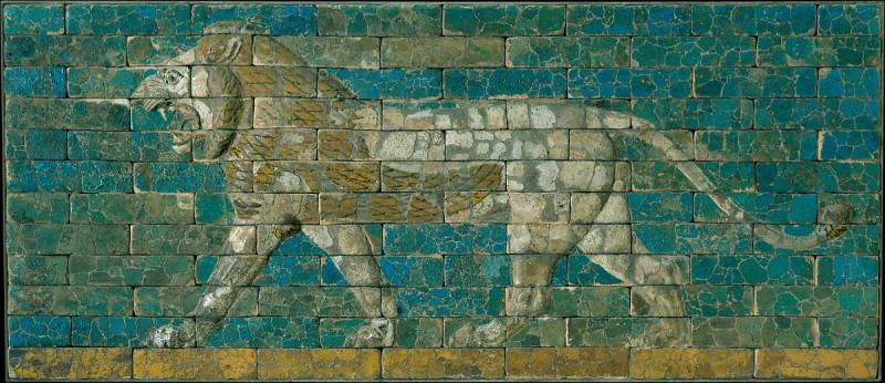 這片獅子圖案的文物在約公元前604-562被製造出來，那時是新巴比倫王國的頂峰。圖：美國大都會博物館／公眾領域下載