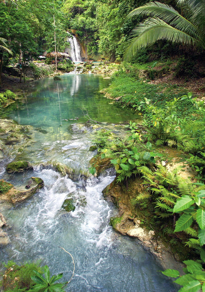 kawasan falls是宿霧想體驗溯溪、瀑布下沖水的必去之處。圖：菲律賓旅遊局／提供