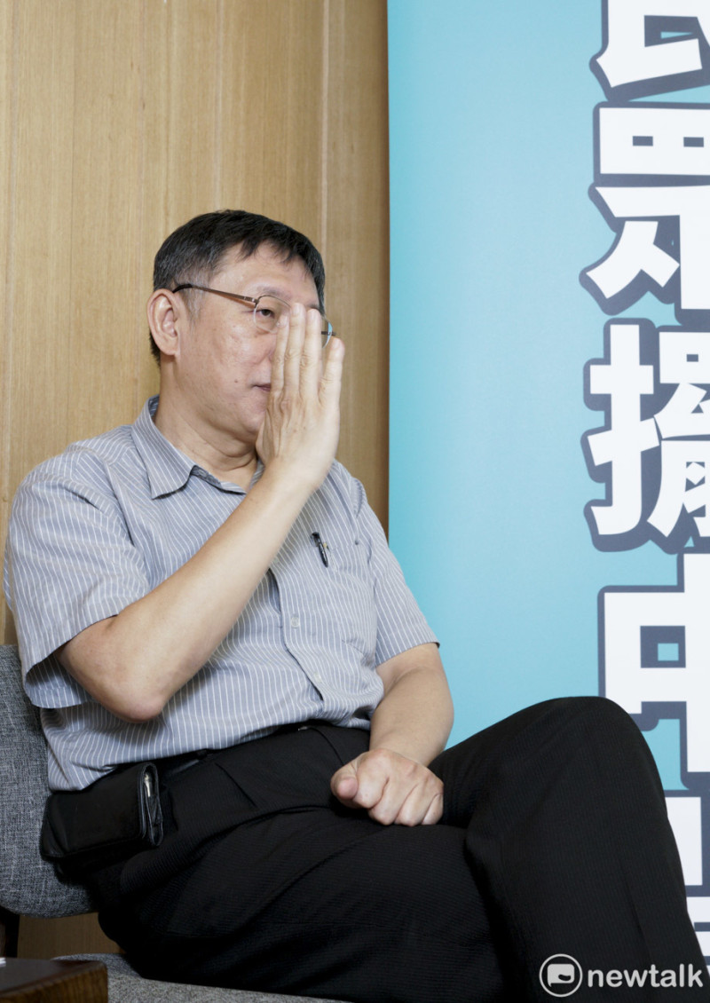 台北市長柯文哲接受新頭殼專訪。   圖：張良一 / 攝