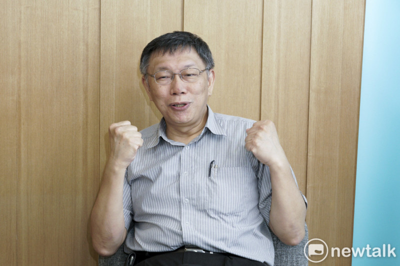 台北市長柯文哲專訪。（圖：張良一 / 攝）
