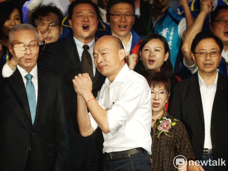 國民黨總統參選人韓國瑜出席工商建研會會員大會。   圖：張良ㄧ/攝