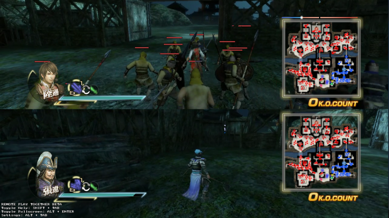 遊戲中雙方會使用同一組鍵盤（預設）進行遊戲，可自行修改。