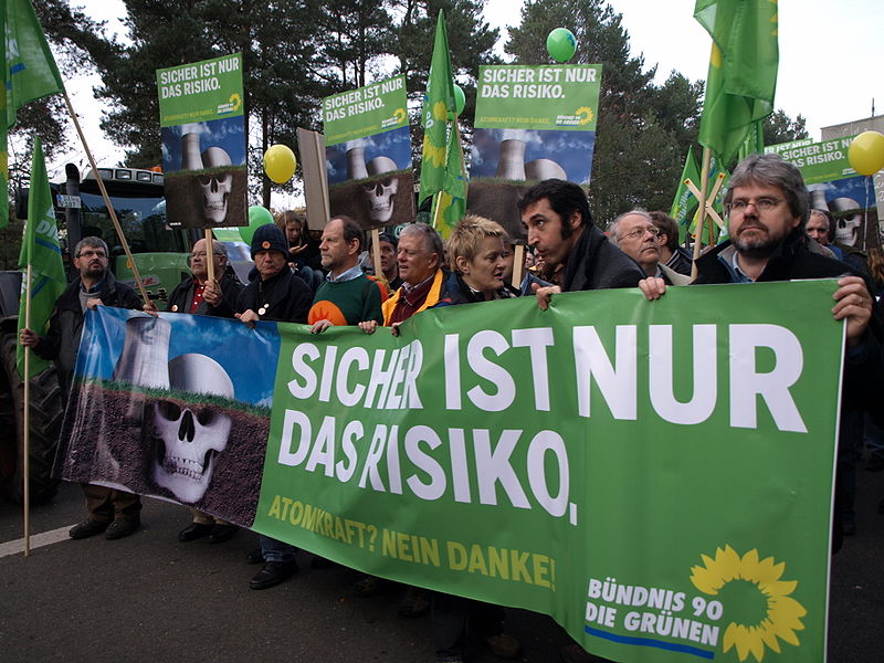 德國綠黨長期反核的陳抗遊行。圖：翻攝自維基百科