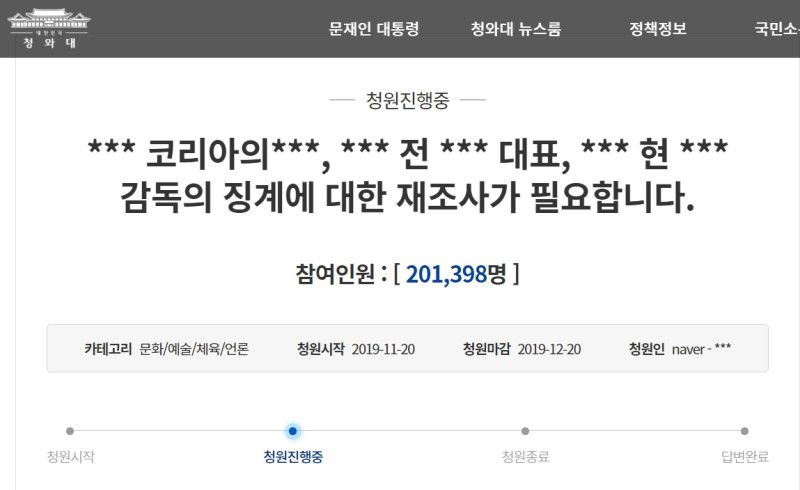 超過20萬南韓網友連署要求政府介入Kanavi事件調查。