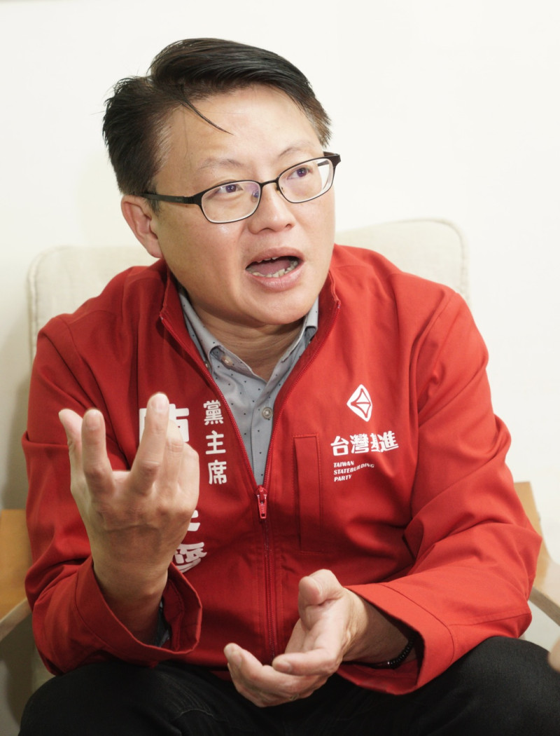 台灣基進黨主席陳奕齊專訪。圖：張良一攝