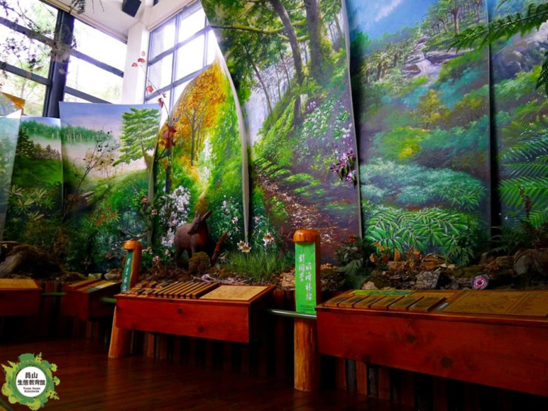 員山生態教育館為推廣森林生態及生物多樣性的知性景點，1樓展示森林生態系，2樓為淺山暨湧泉保育展示區，也設有親子閱讀室。圖：翻攝自員山鄉公所網站