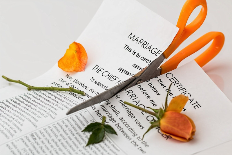 近年來中國大陸的離婚率節節攀升。 圖：取自pixabay