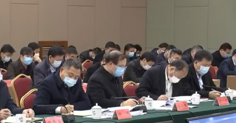 中國官方召集官員開聯播會議。 圖：翻攝自微博