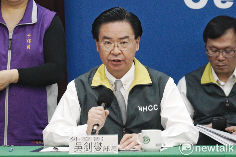 外交部長吳釗燮今早指出，外交部與AIT發布台美防疫合作聯合聲明。   圖：張良一/攝