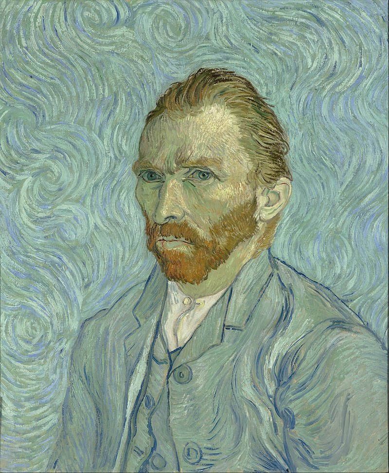 Vincent Van Gogh 1889年隔離下的創作《Self-Potrait》 圖:擷取自WIKI