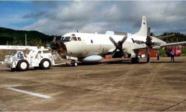 2001年海南島中美軍機互撞事件，機鼻被撞的美國EP3偵察機。 圖 : 翻攝自微信