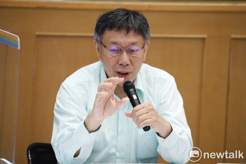 台北市長柯文哲出席北北基軌道路網政策溝通平台起始會議共識說明會。   圖：張良一 / 攝
