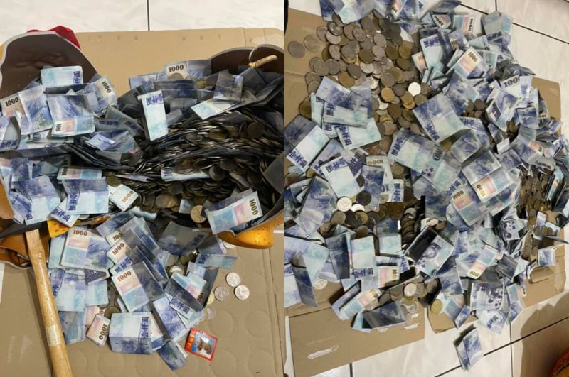 男網友PO出自己存了一年的超狂豬公照，並曝光金額。 圖：翻攝自《爆廢公社二館》