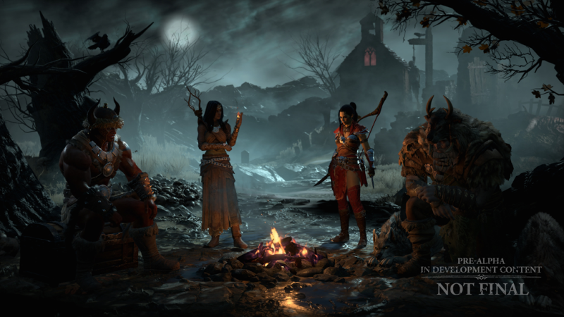 《暗黑破壞神IV》公布的角色擴增為四個－野蠻人、魔法使、德魯伊及俠盜。 圖：暴雪娛樂提供
