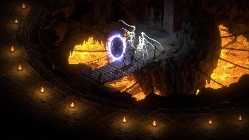 《暗黑破壞神 II：獄火重生》將把原版的雪碧2D美術風格改以現代的3D渲染及打光技術重製 圖：翻攝自Youtube