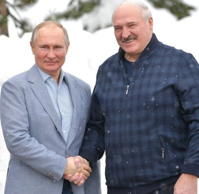 俄羅斯總統普丁（左）、白俄羅斯總統盧卡申科（右）。   圖 : 翻攝自Putin Instagram（資料照）