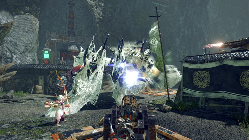 全新玩法「百龍夜行」中，獵人將在新地圖「翡葉要塞」中面對複數魔物的攻擊。 圖：翻攝自《魔物獵人 崛起》官方網站