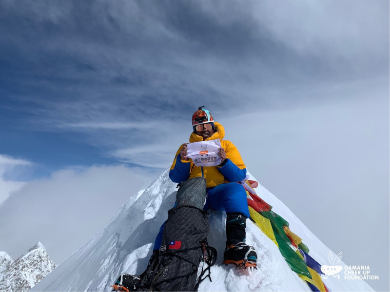 ：今年4月阿果順利攻下世界第10高峰安娜普納峰。 圖：遊戲橘子/提供