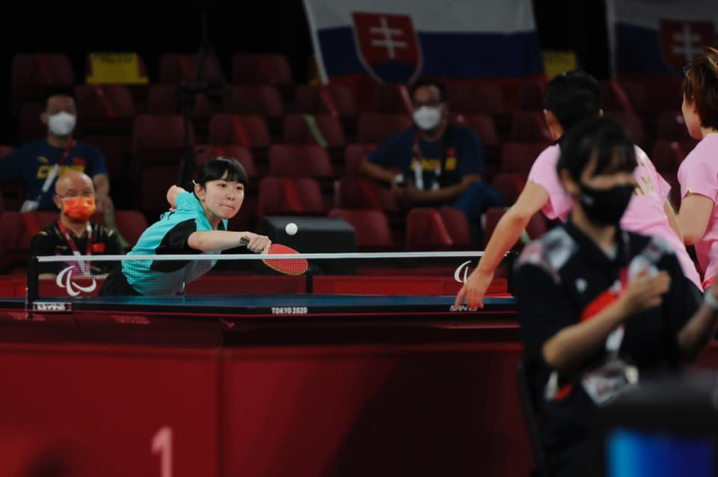 林姿妤2019年曾和田曉雯在亞錦賽奪得團體賽金牌。 圖：體育署