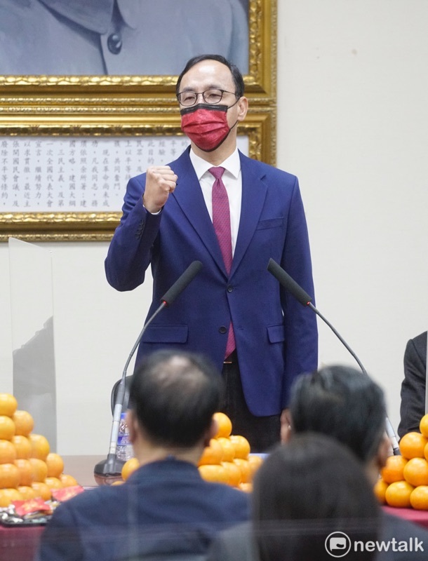 國民黨內喊話黨主席朱立倫參選台南市長。   圖：張良一/攝
