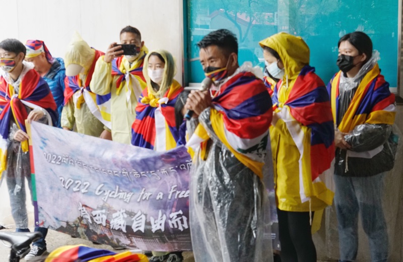 民團發起「2022為西藏自由而騎」活動。   圖：張良一/攝