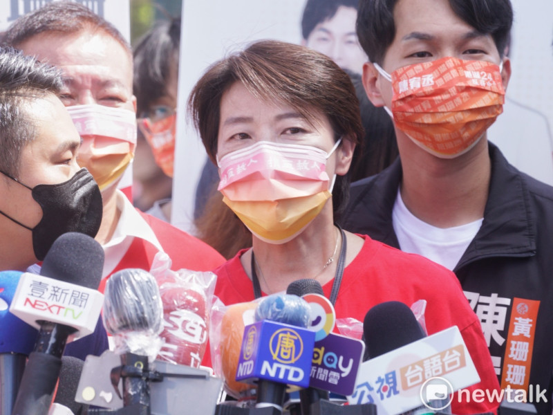台北市副市長黃珊珊出席內科千人捐血活動受訪。   圖：張良一 / 攝
