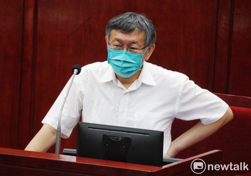 台北市長柯文哲在市議會備詢。   圖：張良一 / 攝