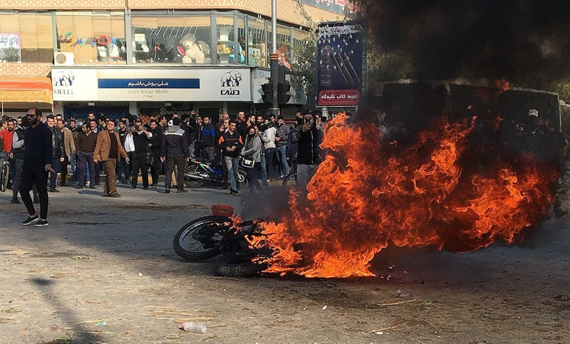 2019年，伊朗爆發全國性示威，抗議油價上漲與專制政權。 圖：翻攝自維基百科（資料照）