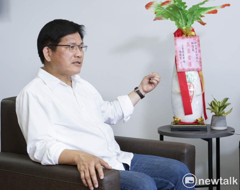 民進黨新北市長候選人林佳龍專訪。   圖：張良一/攝