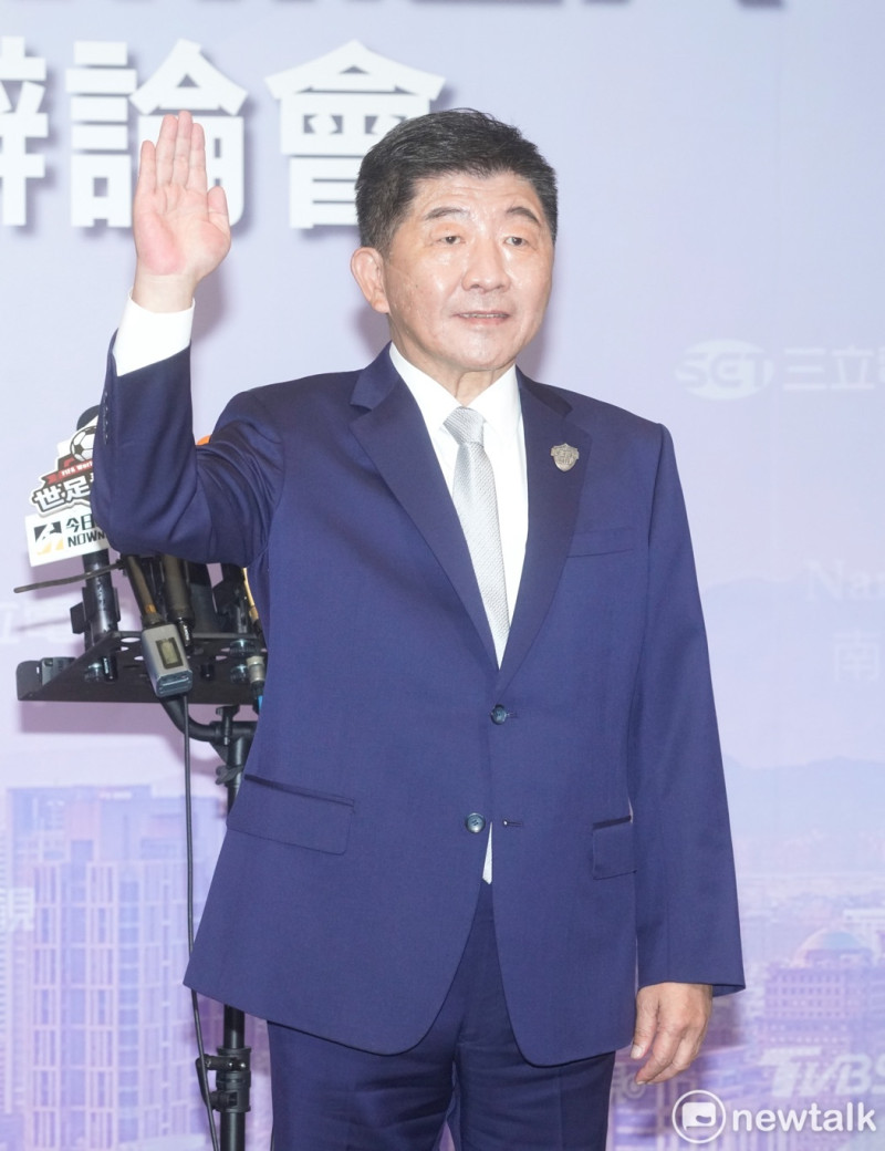 民進黨台北市長候選人陳時中出席台北市長候選人電視辯論會。   圖：張良一/攝
