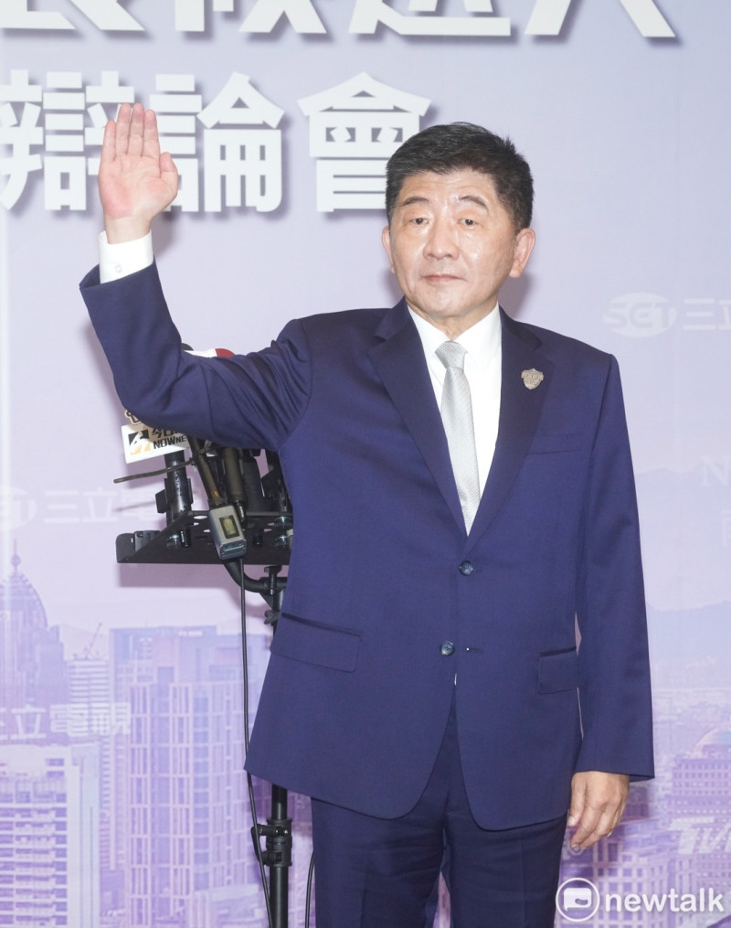 民進黨台北市長候選人陳時中出席台北市長候選人電視辯論會。   圖：張良一/攝