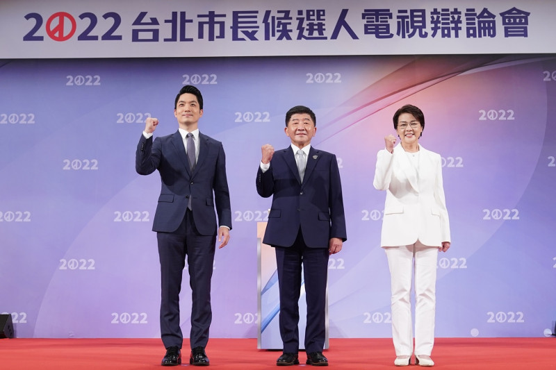 台北市長選舉電視辯論。   圖：TVBS、三立提供（資料照）