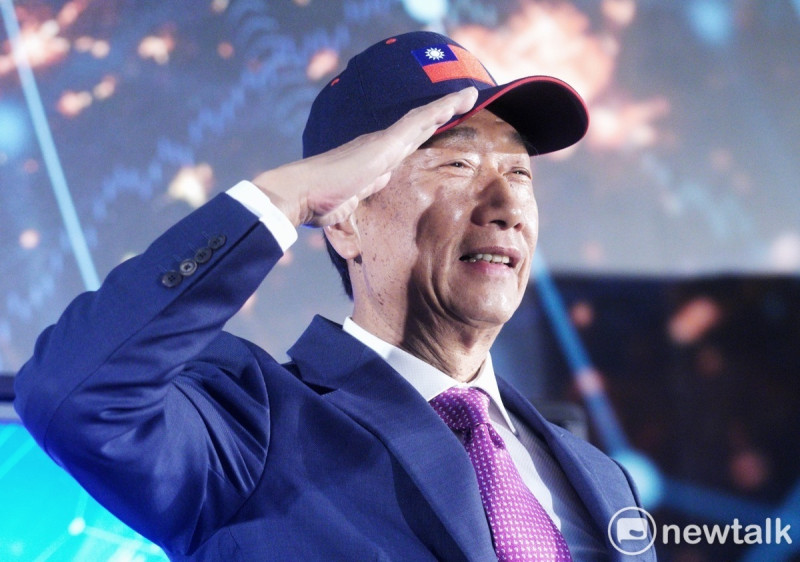鴻海創辦人郭台銘18日上午舉行訪日成果及參選2024總統大選最新進度記者會。（資料照片）   圖：張良一 / 攝