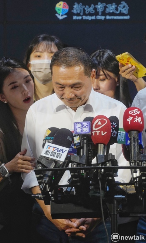 新北市長、同時也是國民黨2024總統參選人侯友宜出席基北北桃公共運輸定期票啟動記者會。   圖：張良一 / 攝