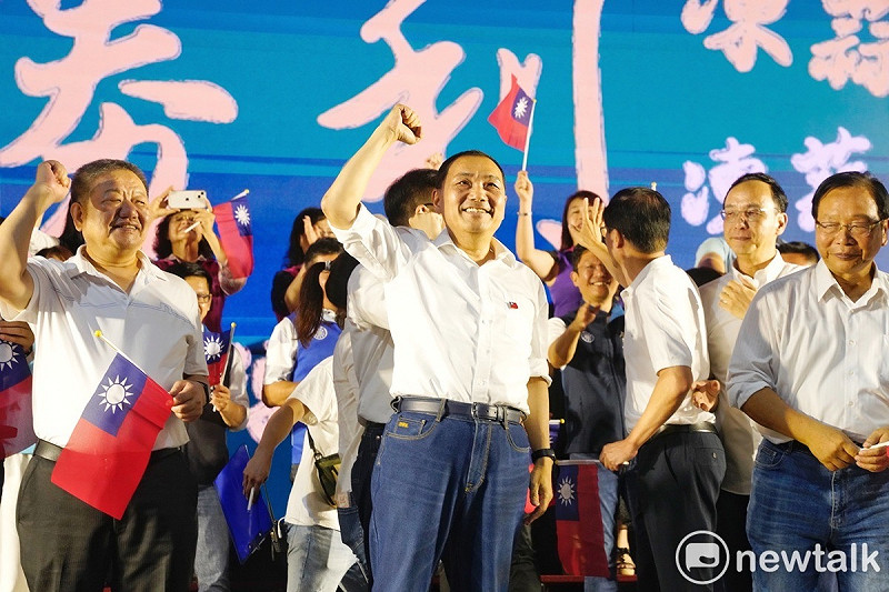 國民黨總統參選人侯友宜出席「台灣要侯！台灣要好！」總統暨新北市立委候選人造勢大會。&nbsp;&nbsp;&nbsp;圖：張良一/攝