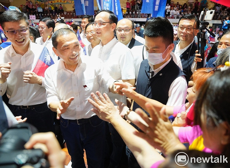 國民黨總統參選人侯友宜出席「台灣要侯！台灣要好！」總統暨新北市立委候選人造勢大會。&nbsp;&nbsp;&nbsp;圖：張良一/攝