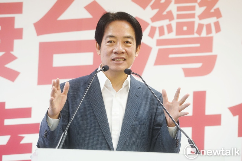 民進黨總統參選人賴清德舉行「國家希望工程」國政願景發表會。   圖：張良一/攝