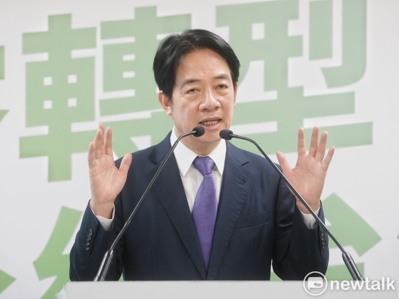 民進黨總統參選人賴清德出席「國家希望工程」國政願景發表會。   圖：張良一/攝