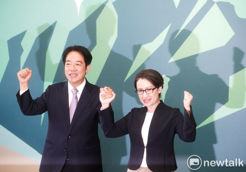 賴清德與蕭美琴一同在台北現身，「賴蕭配」正式成軍。   圖：張良一/攝