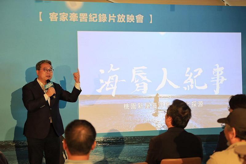  黃世杰11月時出席牽罟紀錄片《海脣人紀事》放映會。 圖：翻攝自黃世杰臉書 