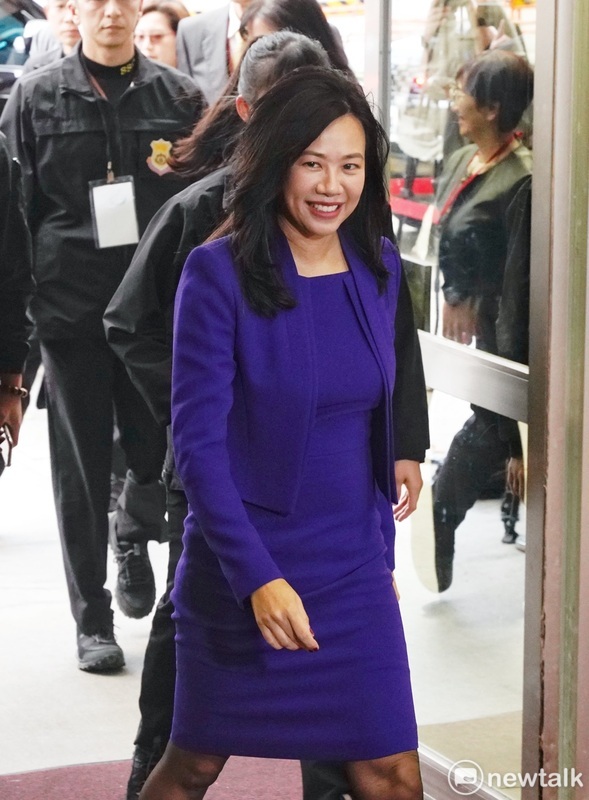 民眾黨副總統候選人吳欣盈出席總統大選電視辯論會。   圖：張良一 / 攝