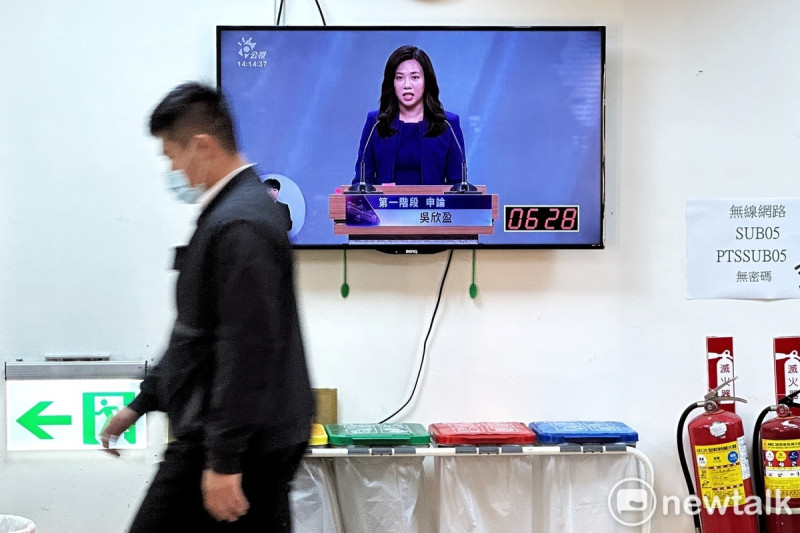 民眾黨副總統候選人吳欣盈出席副總統電視辯論會。   圖：張良一 / 攝 