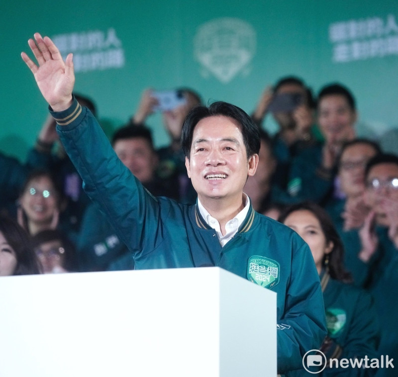 賴清德的額頭氣色非常光亮，但法令紋較不明顯。   圖：張良一／攝