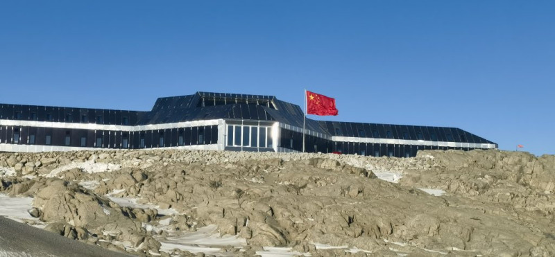 中國南極科學考察站「秦嶺站」。 （圖／新華網） 