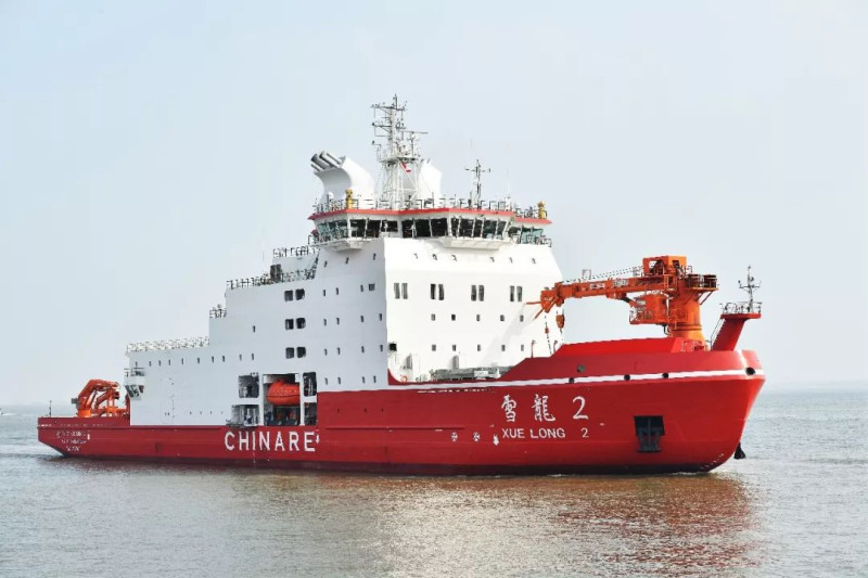  中國自行打造的破冰船「雪龍2號」。 （圖／江南造船）