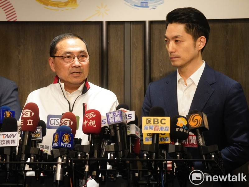 台北市長蔣萬安、新北市長侯友宜出席北北基桃市長層級會議後接受媒體聯訪。   圖：張良一 / 攝