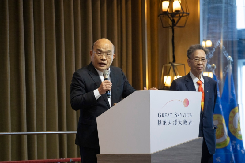 蘇貞昌出席「台北市屏東同鄉會第20屆第3次會員大會」。 圖：總統府提供 