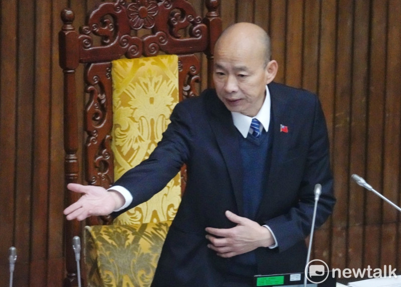 藍白國會過半持續引發爭議。圖為立法院長韓國瑜。   圖：張良一攝